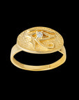 Diamond Eye of Horus Ring